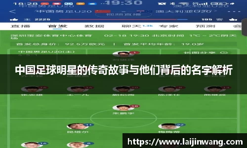 中国足球明星的传奇故事与他们背后的名字解析